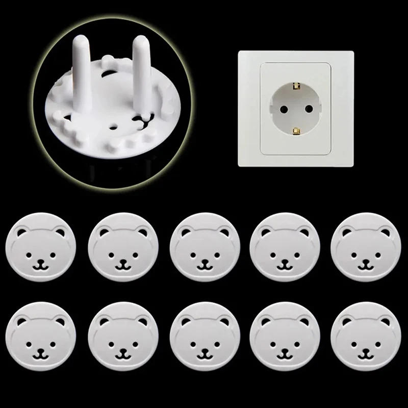 Outlet Cover Childproof - 10pcs EU Power Socket Protection Cover