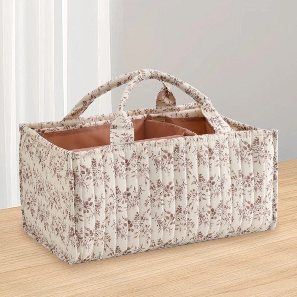 Baby Nursery Essentials - Floral Nursery Storage Basket with Removable