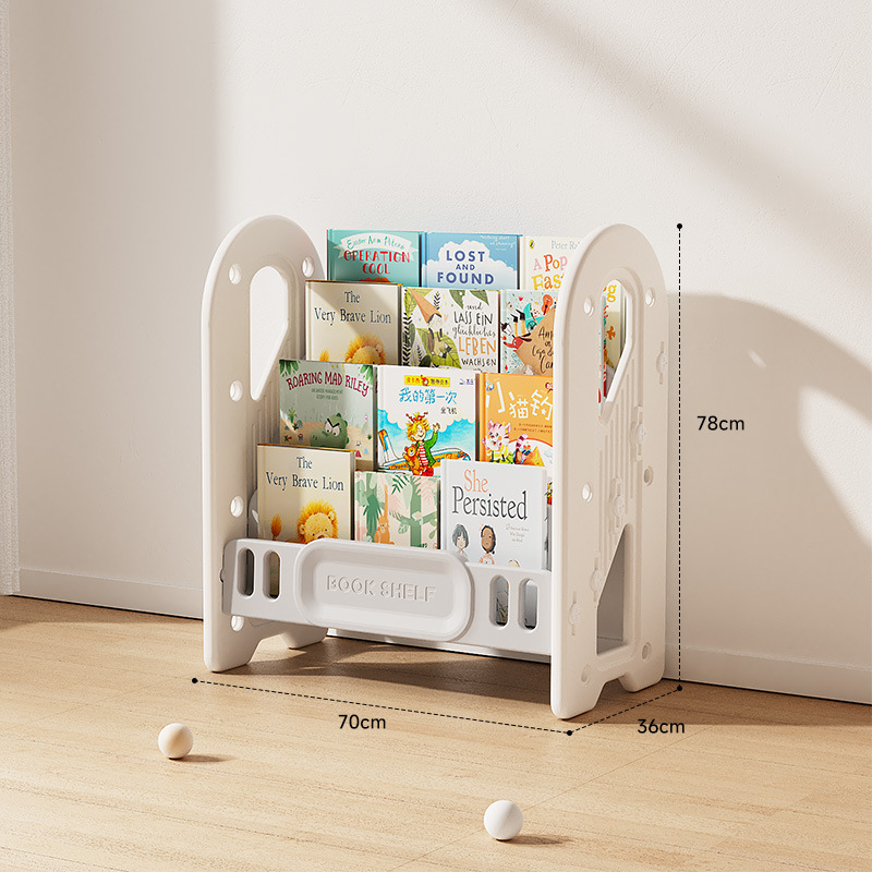 Baby Nursery Bookshelf - Kids Toy Storage Rack Organizer Bookshelf