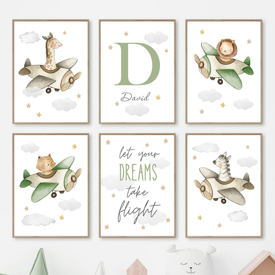 Baby Zebra Nursery - Airplane Lion Giraffe Tiger Zebra Nursery