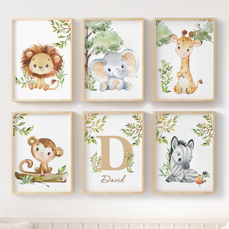 Baby Zebra Nursery - Lion Elephant Giraffe Monkey Zebra Nursery