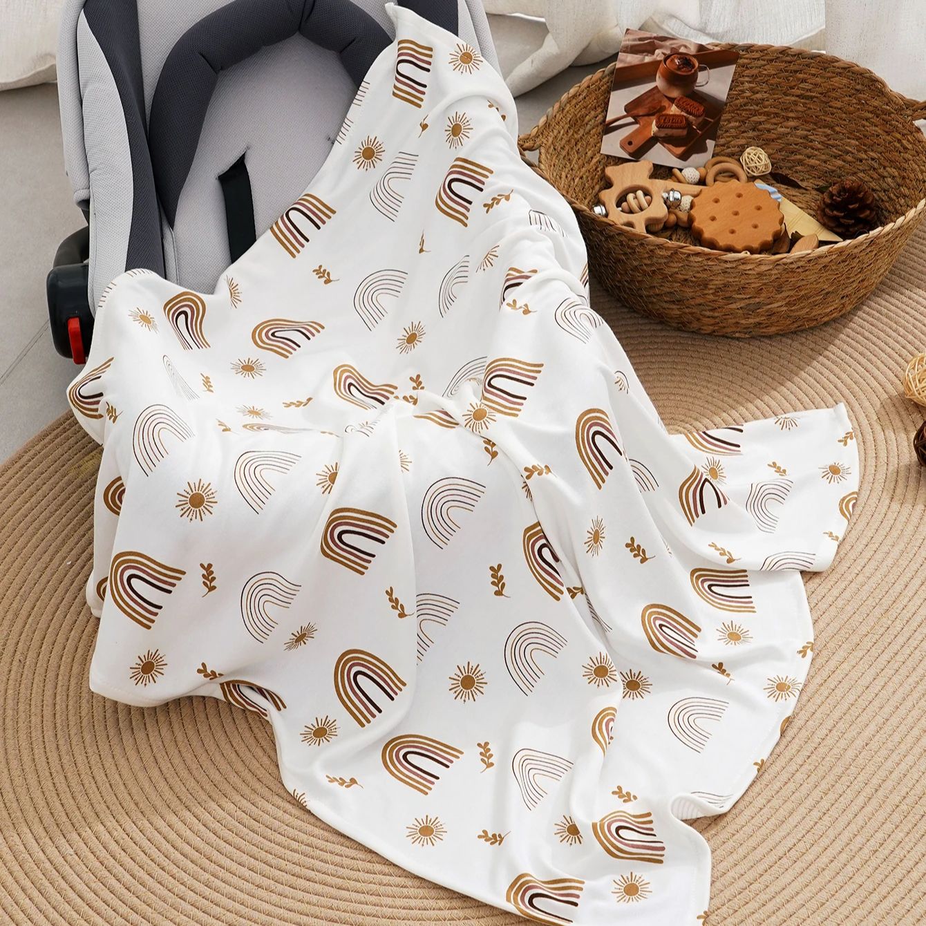 Baby Nursery Essentials - Elinfant Newborn Bamboo Receiving Blankets Infant