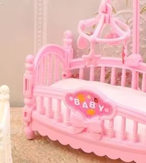 Baby Nursery Things - 1:12 Dollhouse Miniature Mini Baby Bed