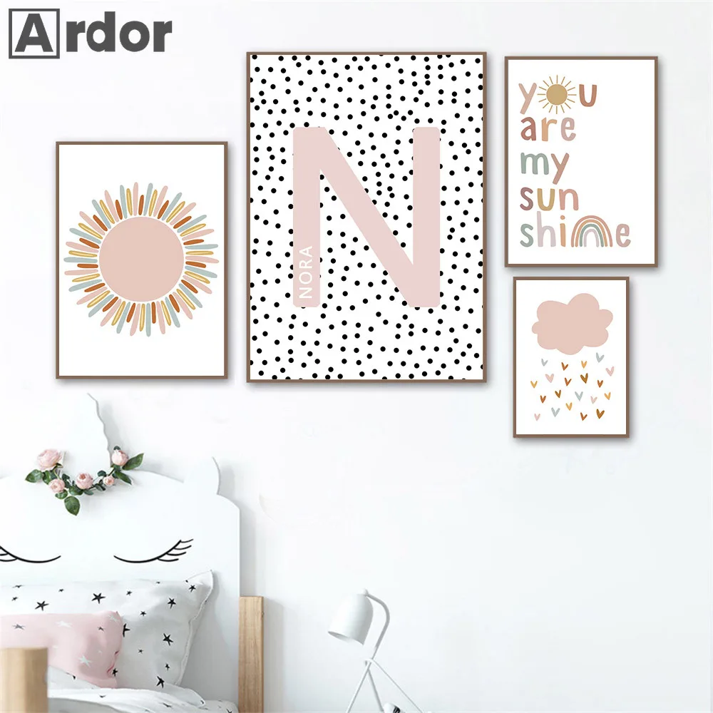 Baby Nursery You Are My Sunshine - Custom Name Posters Baby Nursery Wall