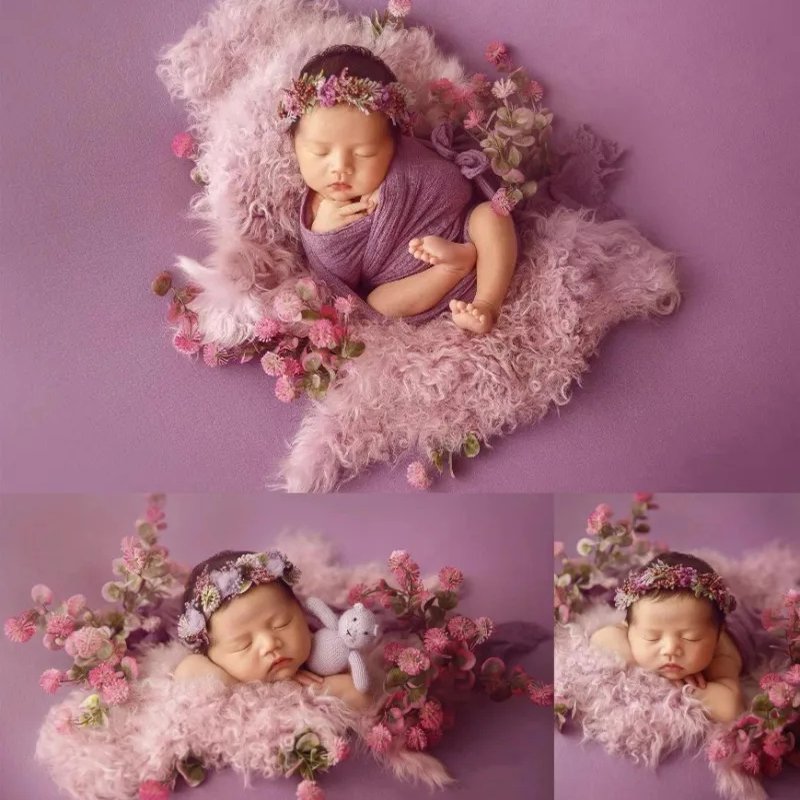 Baby Wrap Stretchy - Purple Tones Newborn Photography Props Stretchy