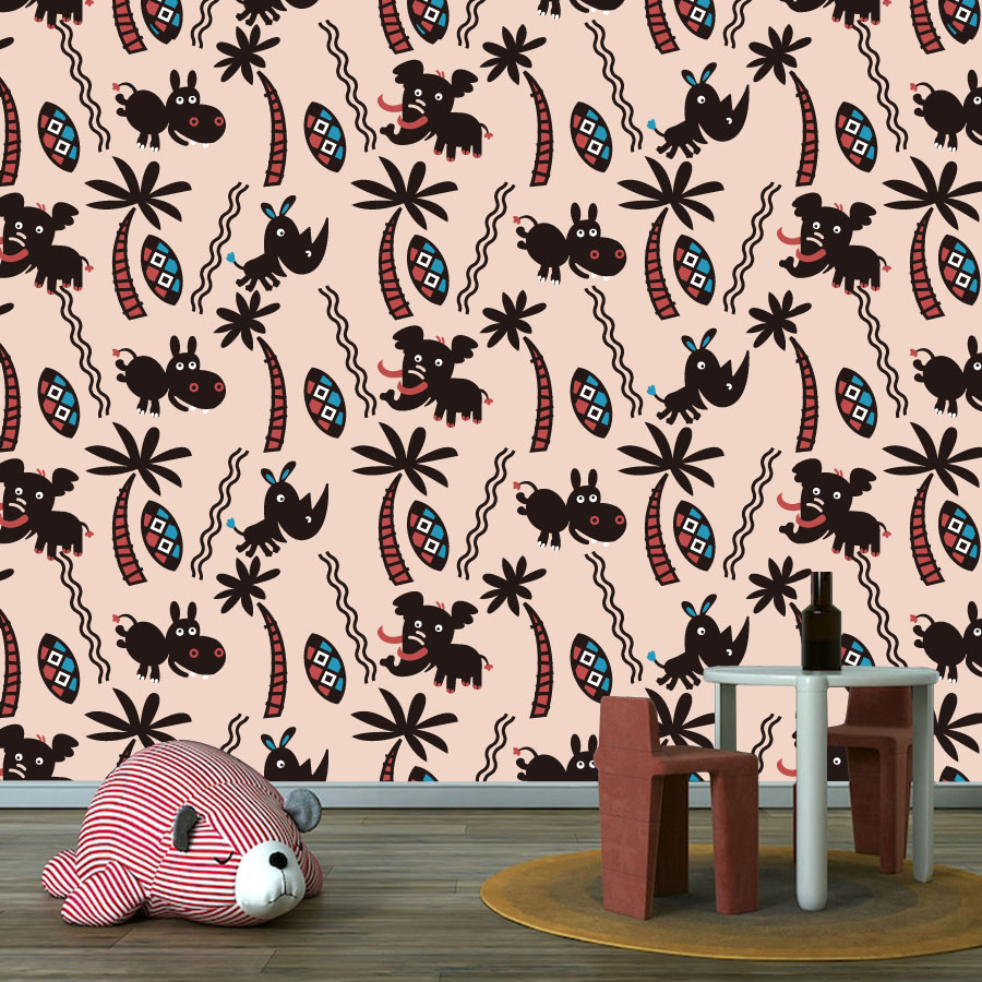 Baby Nursery Peel And Stick Wallpaper - Cartoon Custom Peel and Stick Wallpaper