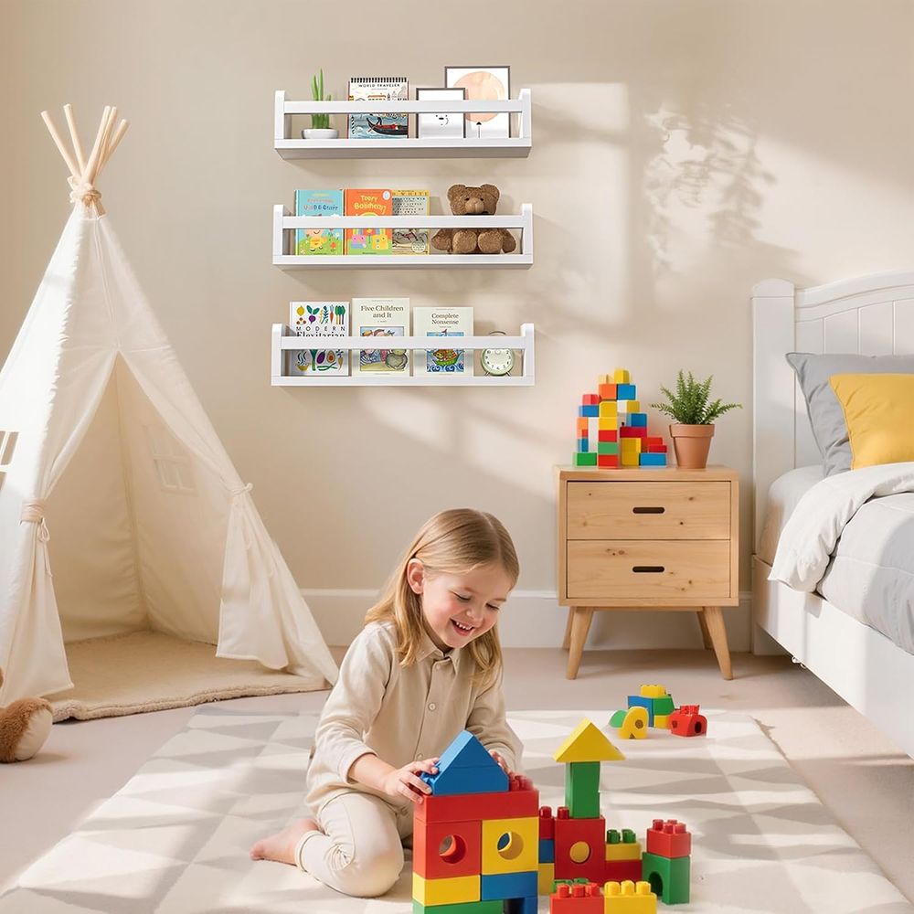 White Wooden Baby and Kids Boo - Baby Nursery Bookshelf review and price