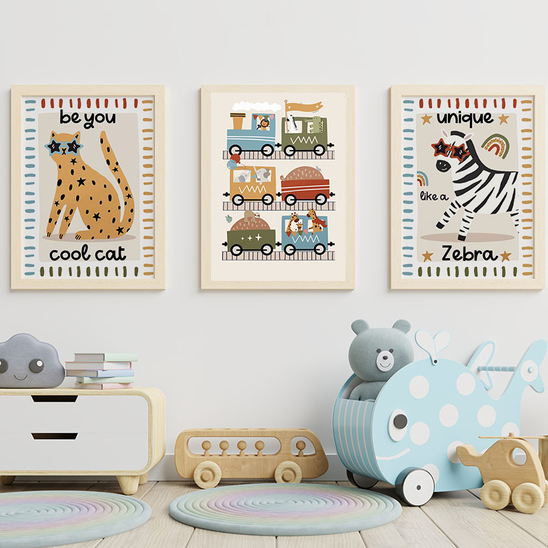Funny Cartoon Animals Car Bus  - Baby Zebra Nursery review and price