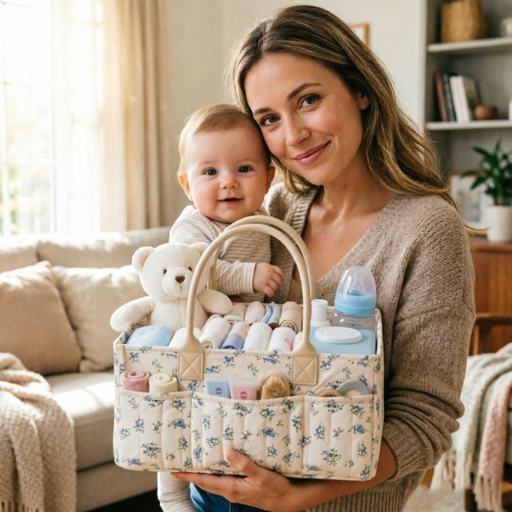 Floral Baby Diaper Caddy Organ - Baby Nursery Essentials review and price