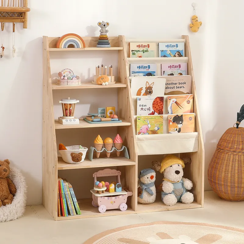 Solid Wood Kids Bookshelf Toy  - Baby Nursery Bookshelf review and price