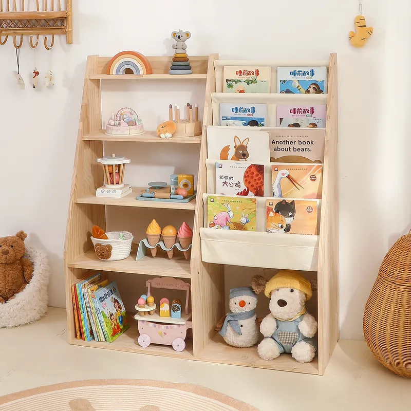 Solid Wood Kids Bookshelf Toy  - Baby Nursery Bookshelf review and price