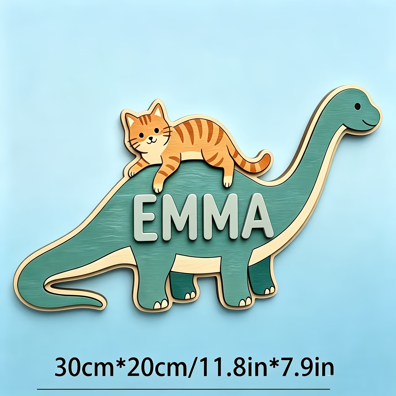 Personalized Cat Riding Dinosa - Baby Nursery Toy review and price