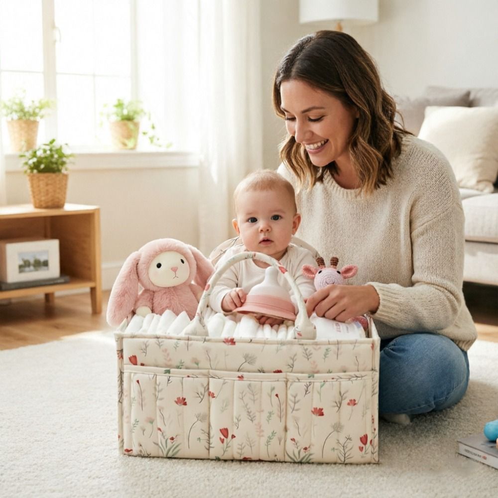 Floral Baby Diaper Caddy Organ - Baby Nursery Essentials review and price