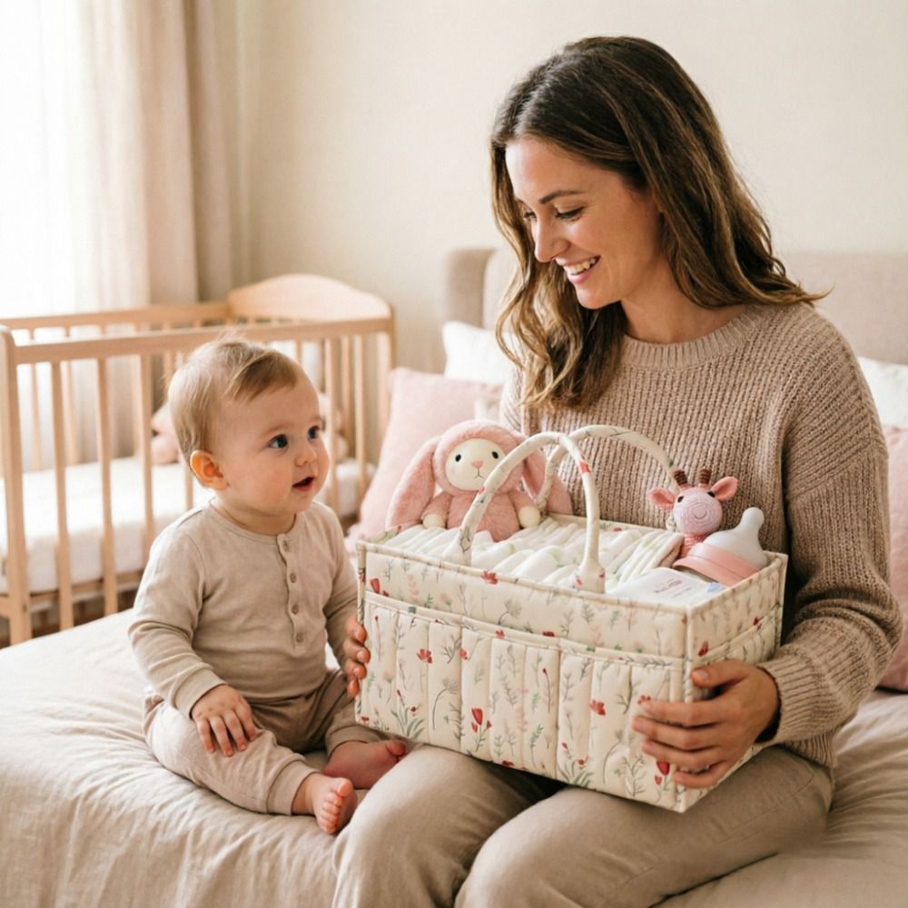 Floral Baby Diaper Caddy Organ - Baby Nursery Essentials review and price