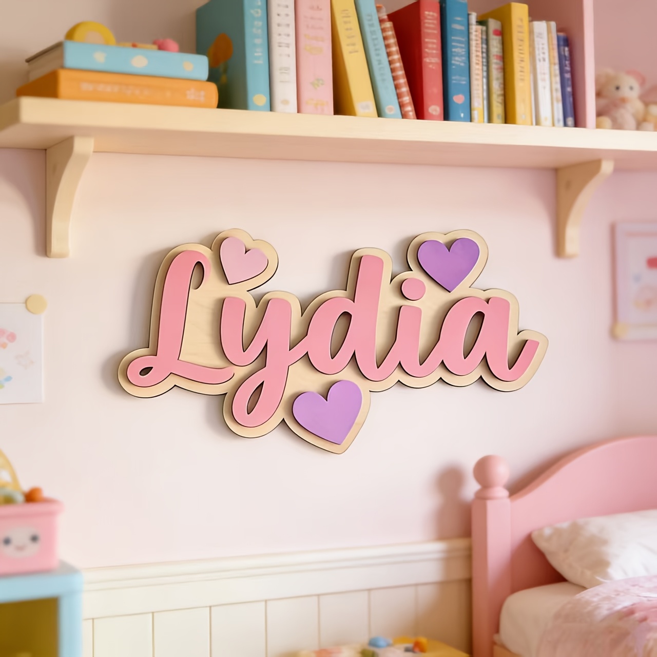 Personalized Gradient Heart Na - Baby Nursery Toy review and price