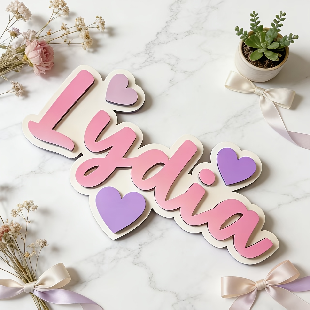 Personalized Gradient Heart Na - Baby Nursery Toy review and price