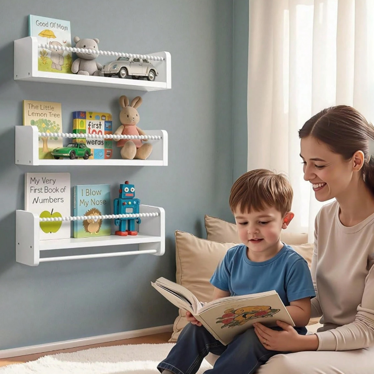 Nursery Book Shelves ,15.7 Inc - Baby Nursery Floating Shelves review and price