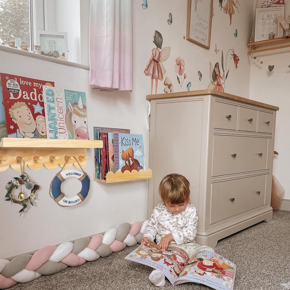 Nursery Book Shelves 3PCS Wood - Baby Nursery Floating Shelves review and price