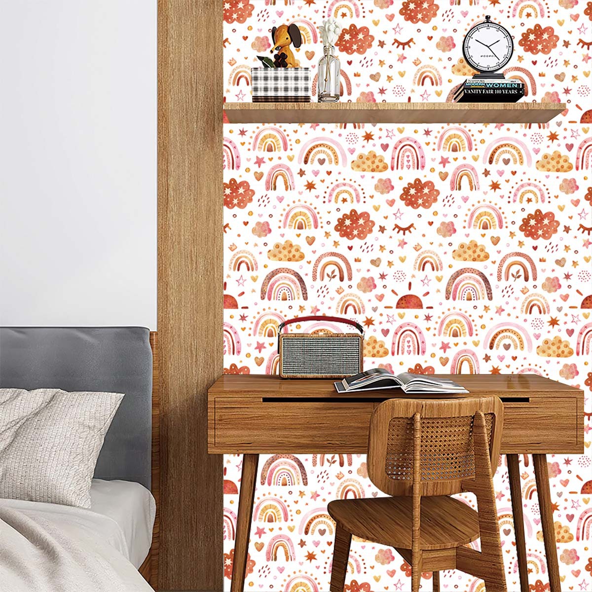 Rainbow Wallpaper Peel and Sti - Baby Nursery Peel And Stick Wallpaper review and price