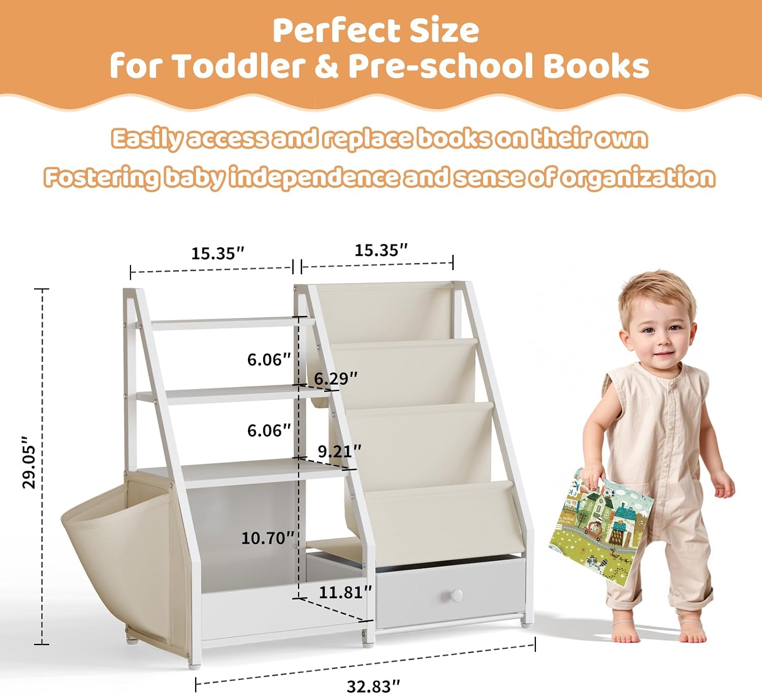 Kids Bookshelf and Toy Storage - Baby Nursery Bookshelf review and price