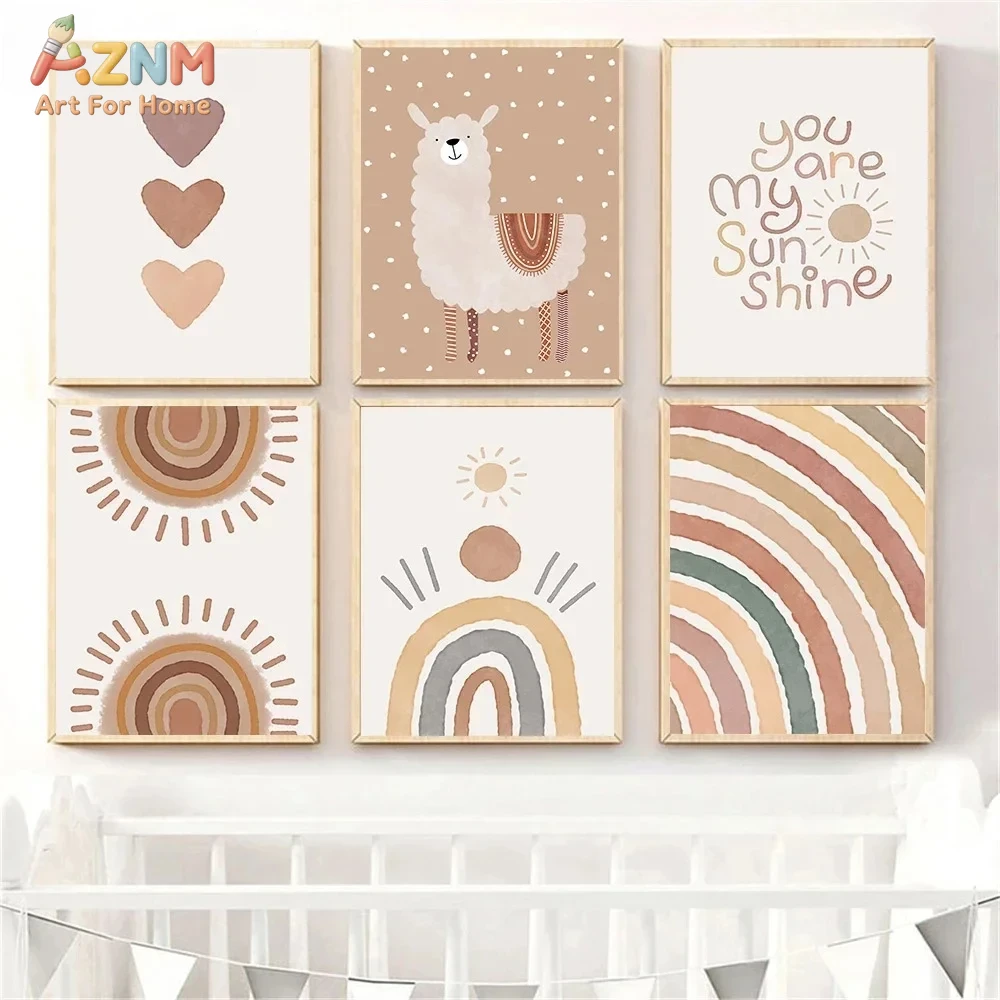 AZNM Boho Nursery Unframed Can - Baby Nursery You Are My Sunshine review and price