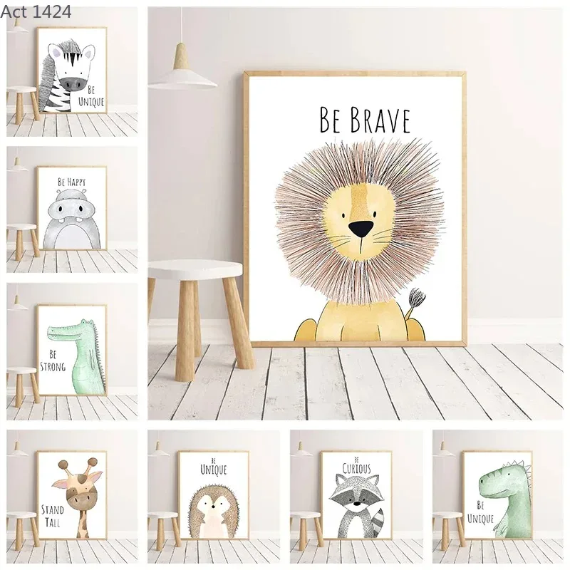 Cartoon Animal Canvas Painting - Baby Zebra Nursery review and price