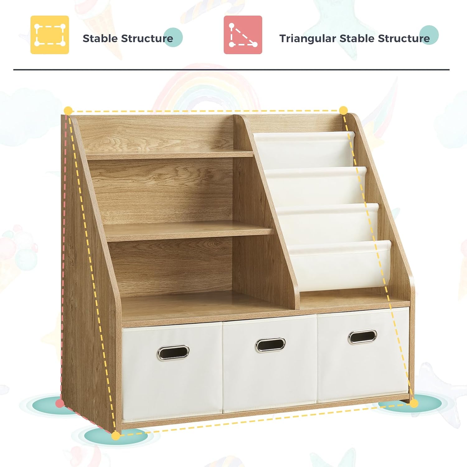 Montessori Wood Bookshelf & To - Baby Nursery Bookshelf review and price
