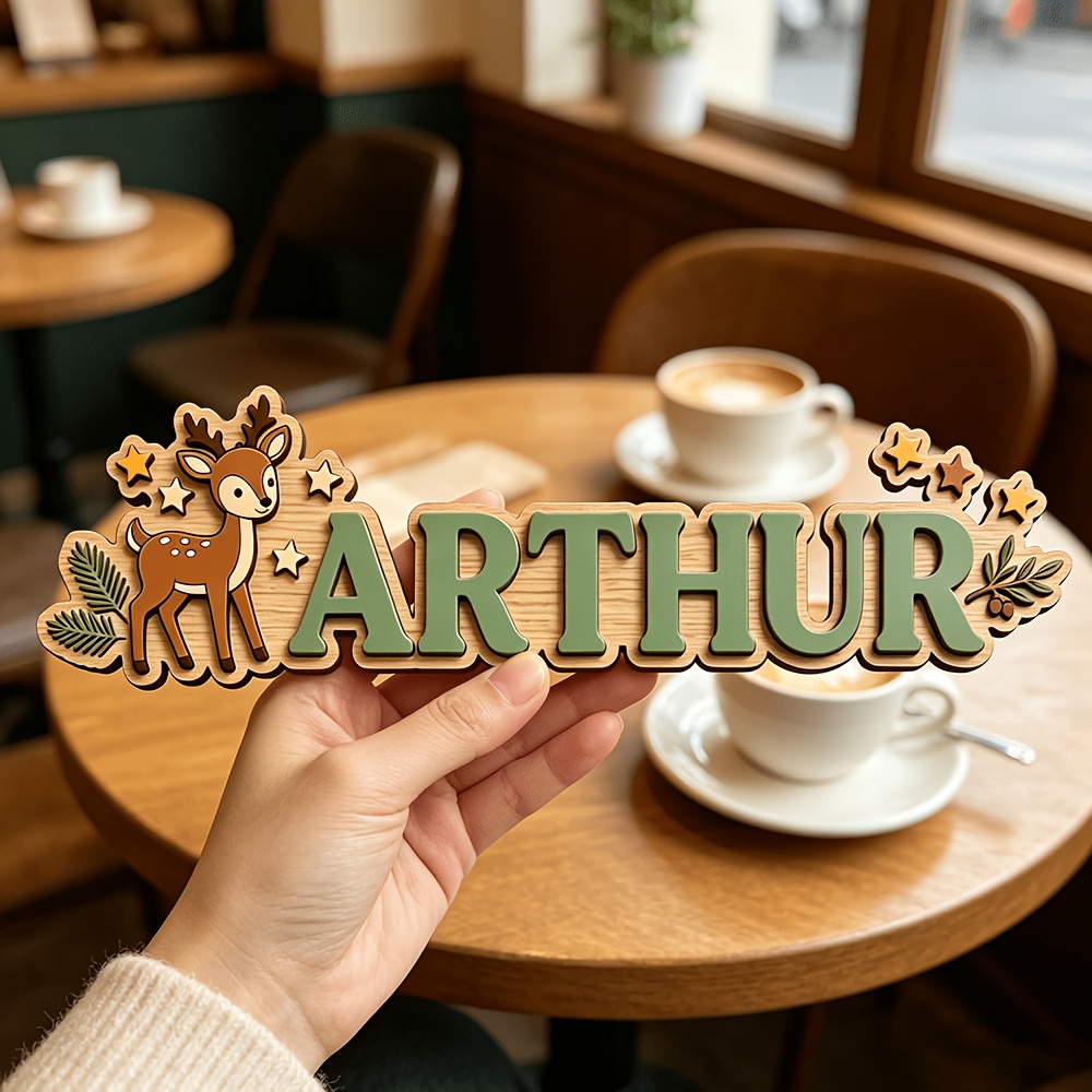 Custom Deer & Star Wooden Name - Baby Nursery Toy review and price