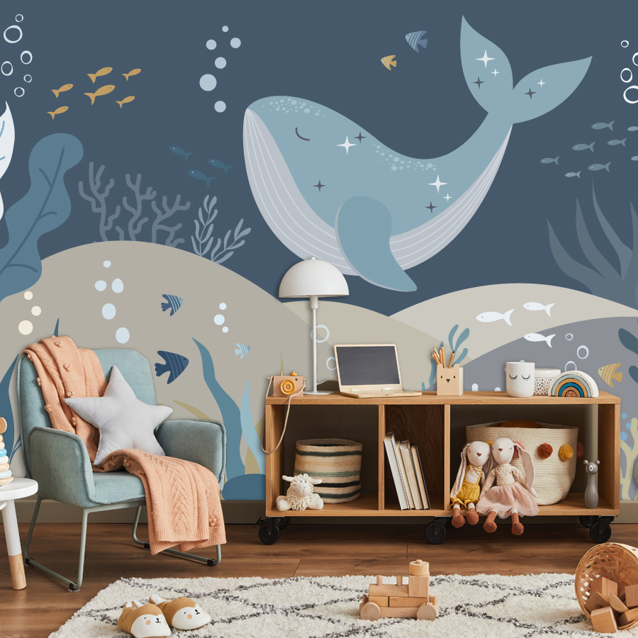10+ Cute Cartoon Whale Wallpap - Baby Nursery Peel And Stick Wallpaper review and price