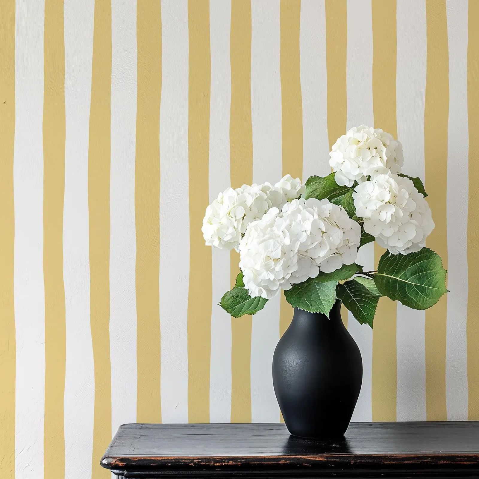 Sunshine Yellow Wobbly Stripes - Baby Nursery Peel And Stick Wallpaper review and price