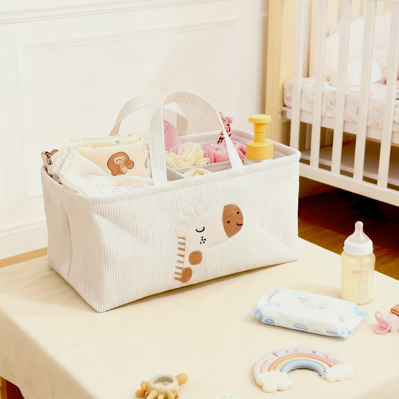 Cute Lion Diaper Caddy Foldabl - Baby Nursery Organization Ideas review and price