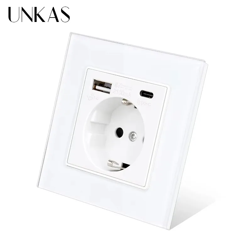 UNKAS Type-C USB Tempered Glas - Outlet Cover Childproof review and price