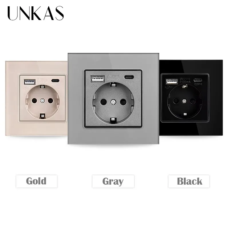 UNKAS Type-C USB Tempered Glas - Outlet Cover Childproof review and price