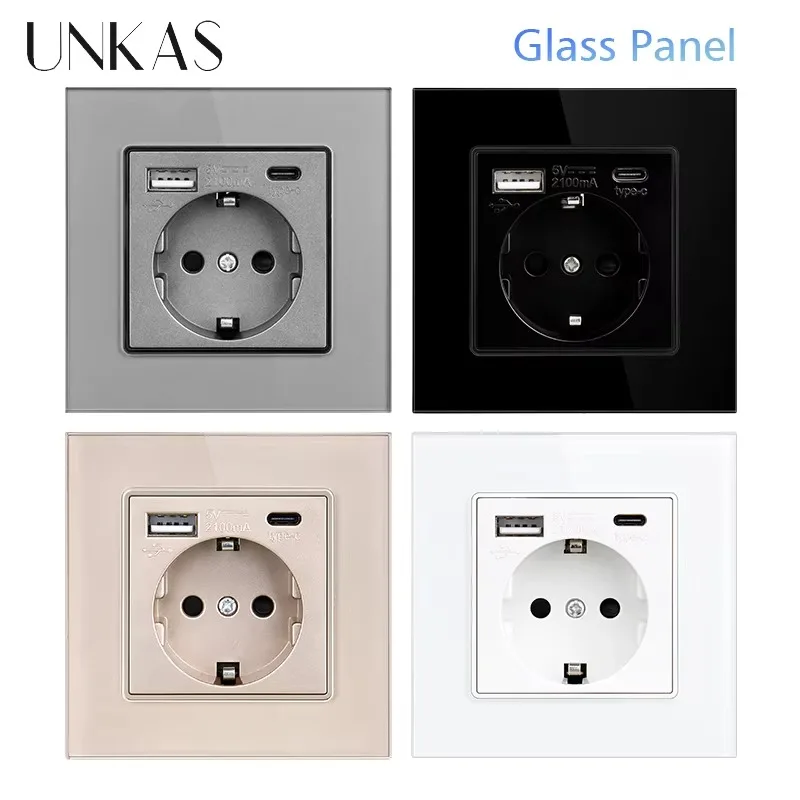 UNKAS Type-C USB Tempered Glas - Outlet Cover Childproof review and price