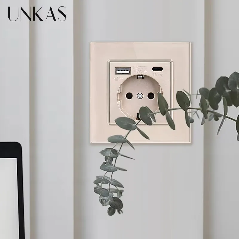UNKAS Type-C USB Tempered Glas - Outlet Cover Childproof review and price