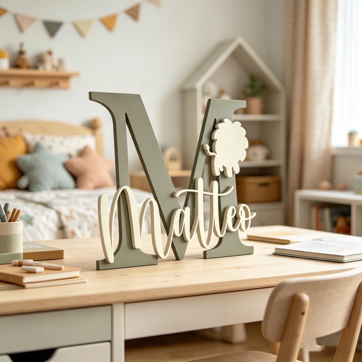 1Pc Custom Lion Name & Initial - Baby Nursery Toy review and price