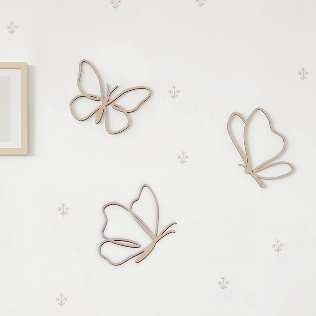 wooden butterflies sign, Woode - Baby Nursery Things review and price