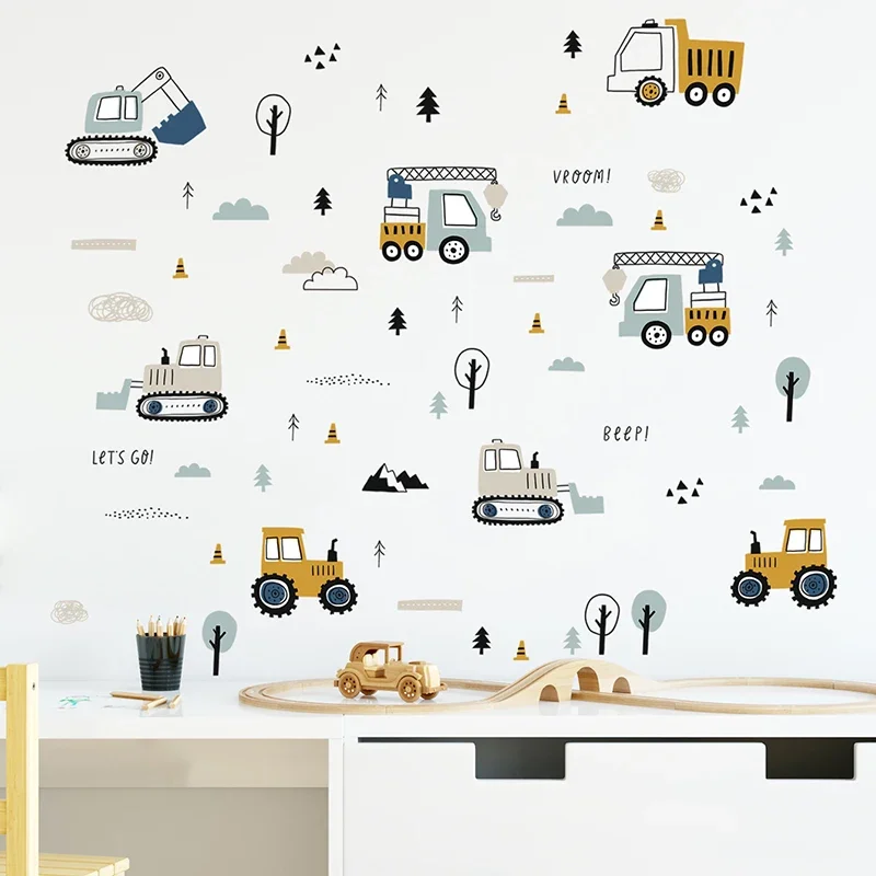 Hand Drawn Cute Cars Cargo Tru - Baby Nursery Things review and price