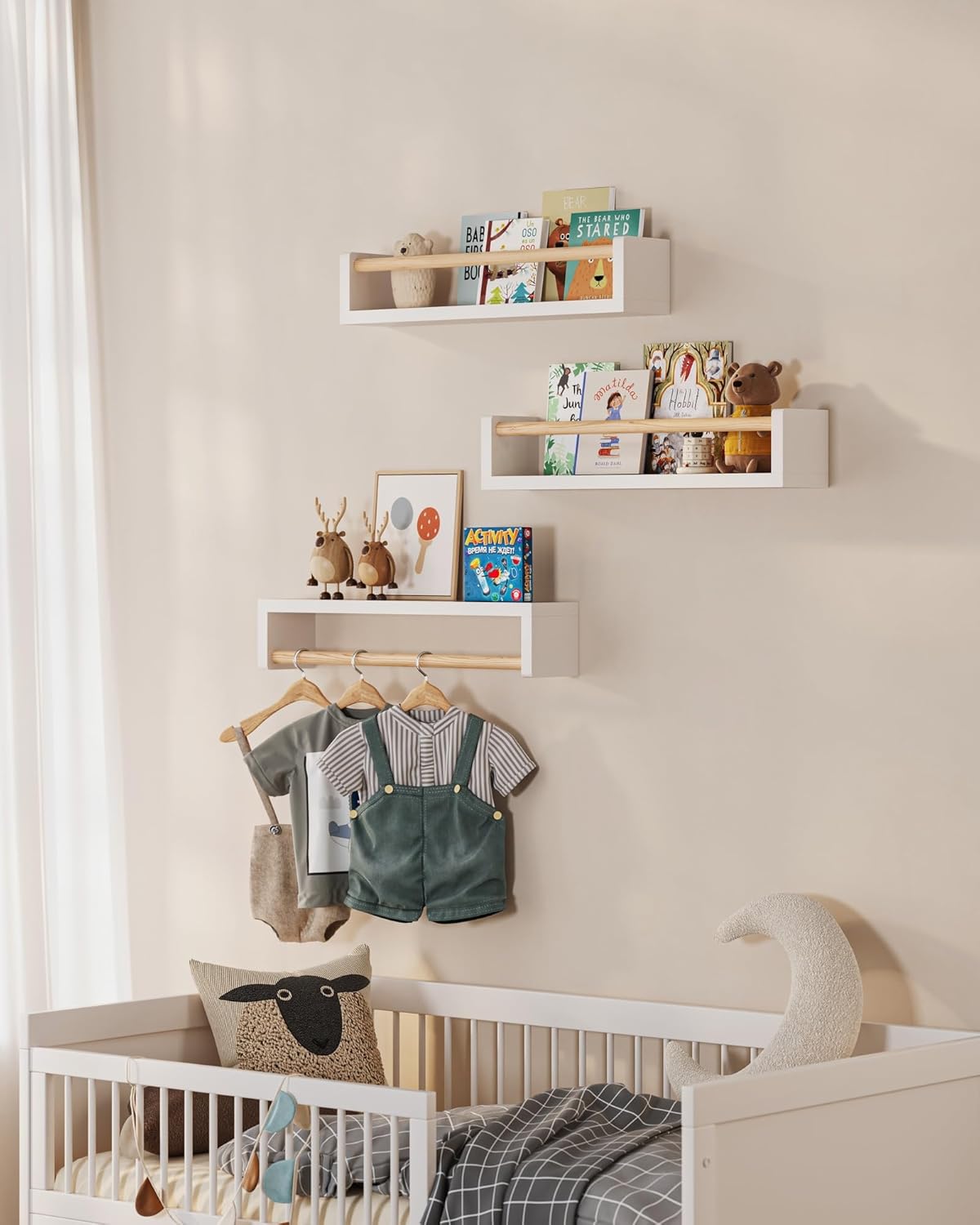 Set of 3 floating nursery book - Baby Nursery Bookshelf review and price
