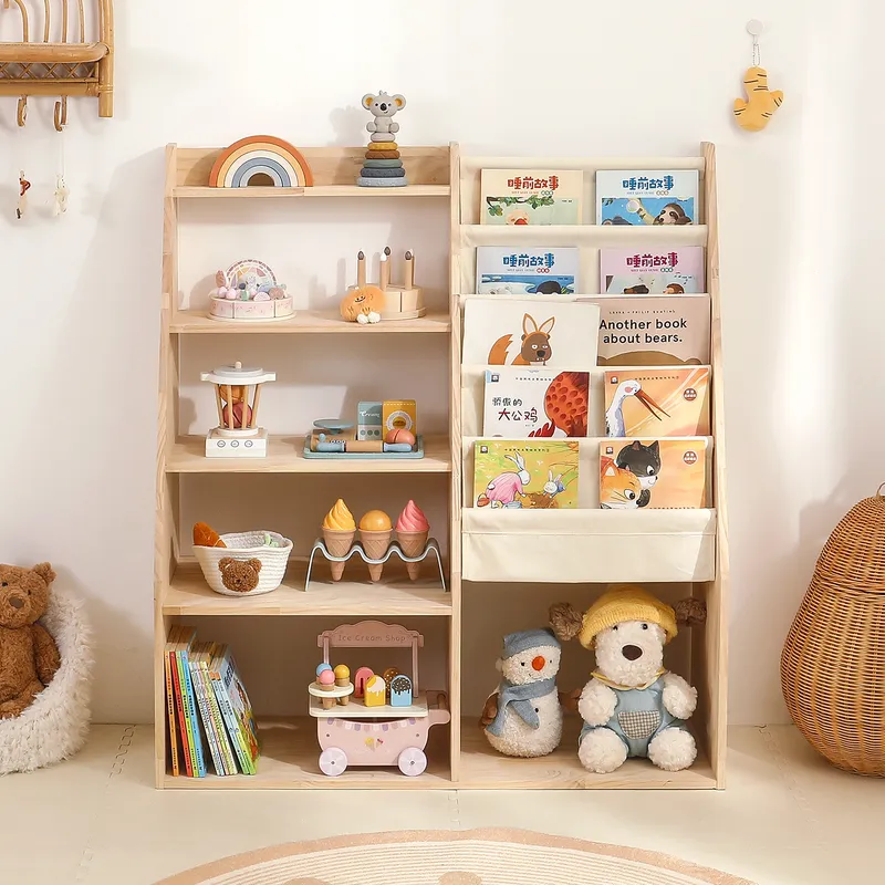 Kids 2-in-1 Toy Storage Rack a - Baby Nursery Bookshelf review and price
