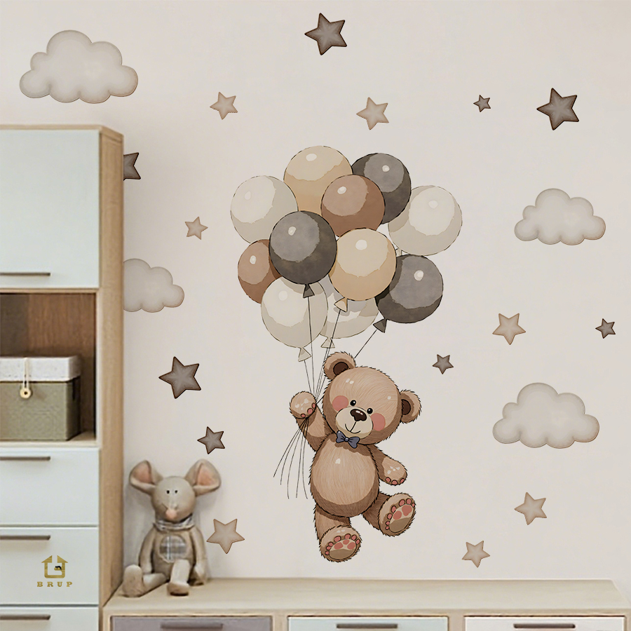 Adorable Teddy Bear Wall Decal - Baby Nursery Things review and price