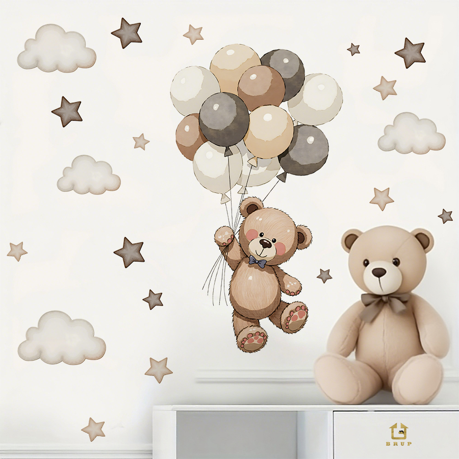 Adorable Teddy Bear Wall Decal - Baby Nursery Things review and price