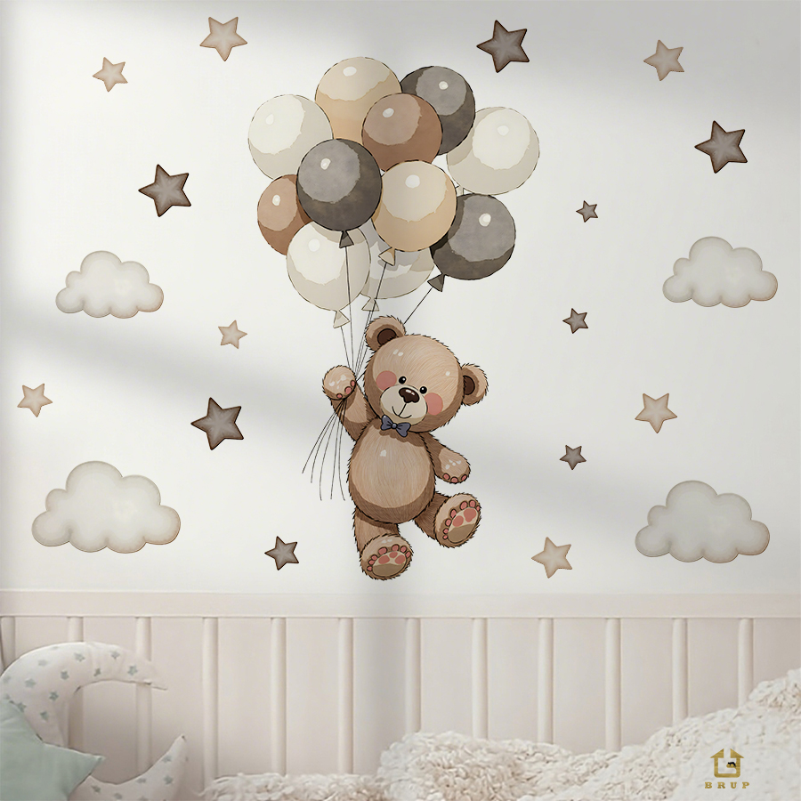 Adorable Teddy Bear Wall Decal - Baby Nursery Things review and price