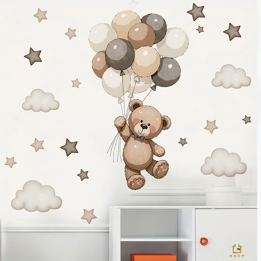 Adorable Teddy Bear Wall Decal - Baby Nursery Things review and price