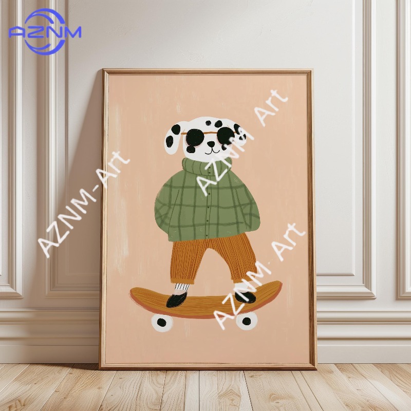 1PC Funny Animal Skateboarding - Baby Nursery Things review and price