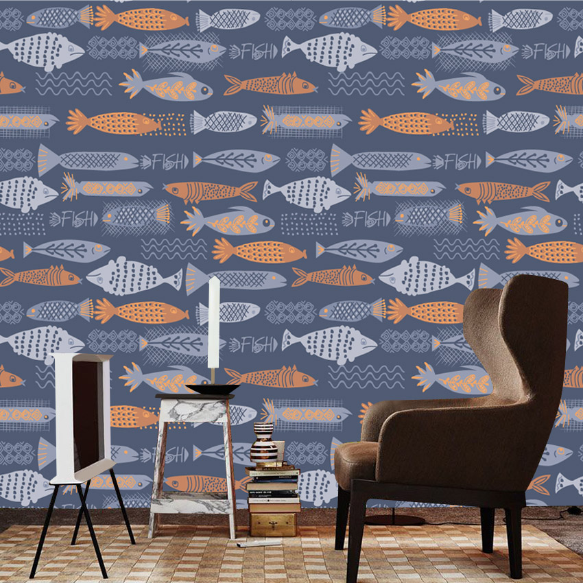 10+ Fish Design Waterproof Pee - Baby Nursery Peel And Stick Wallpaper review and price