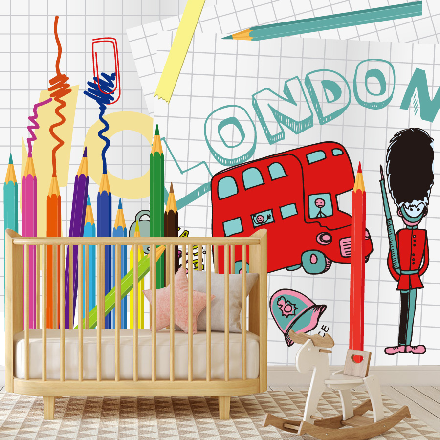 Custom Cartoon Easy to Apply P - Baby Nursery Peel And Stick Wallpaper review and price