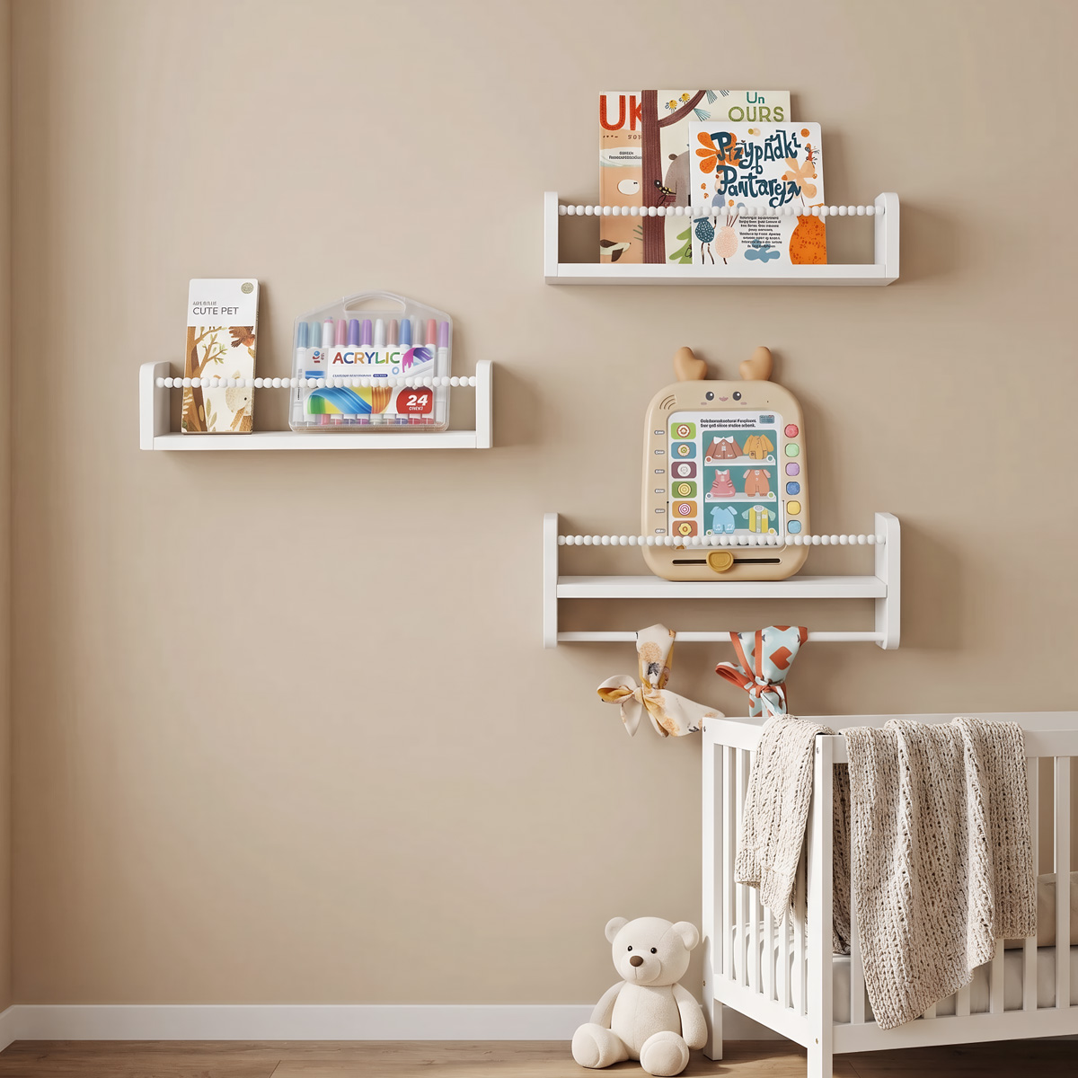 Floating Nursery Book Shelves  - Baby Nursery Floating Shelves review and price