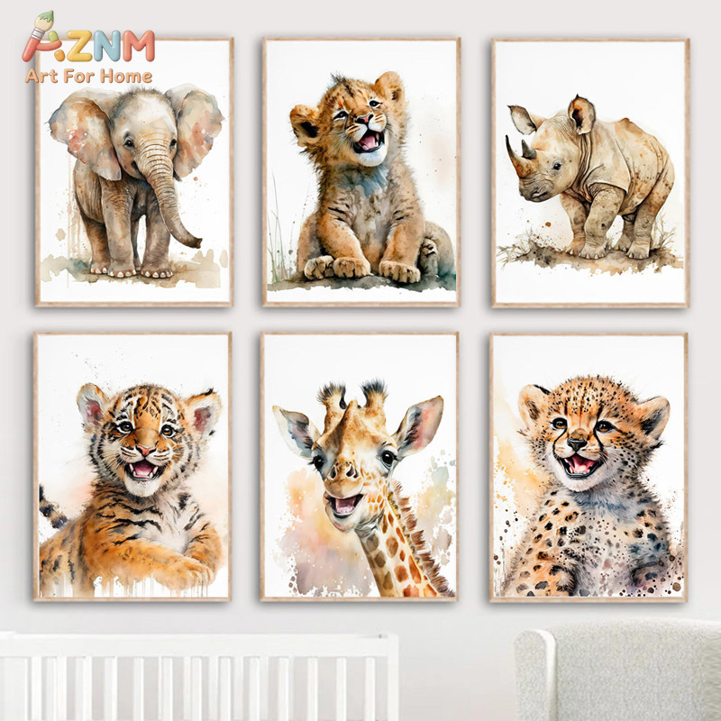 AZNm Watercolor Safari Baby An - Baby Zebra Nursery review and price