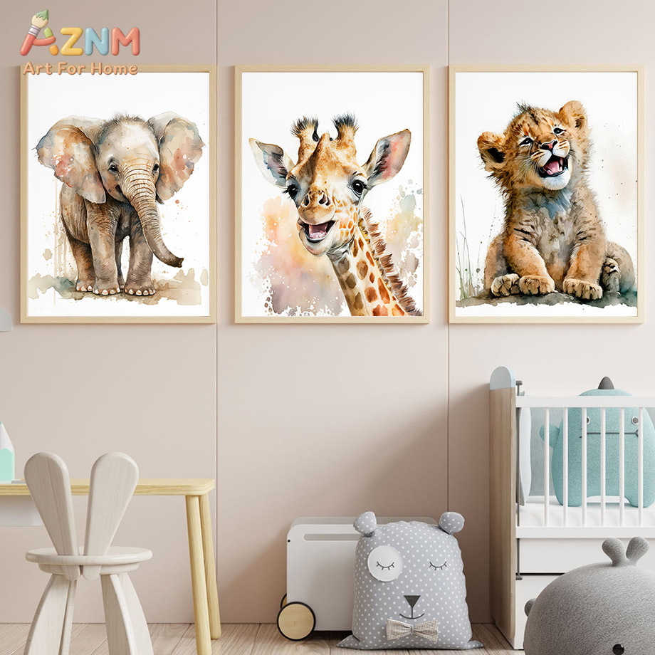 AZNm Watercolor Safari Baby An - Baby Zebra Nursery review and price